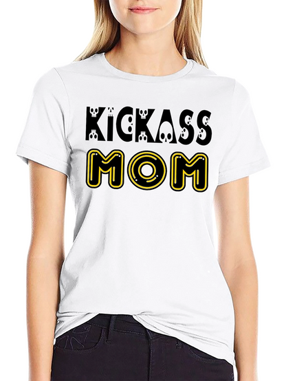 Camiseta Negra Kickass Mom Diseño Original