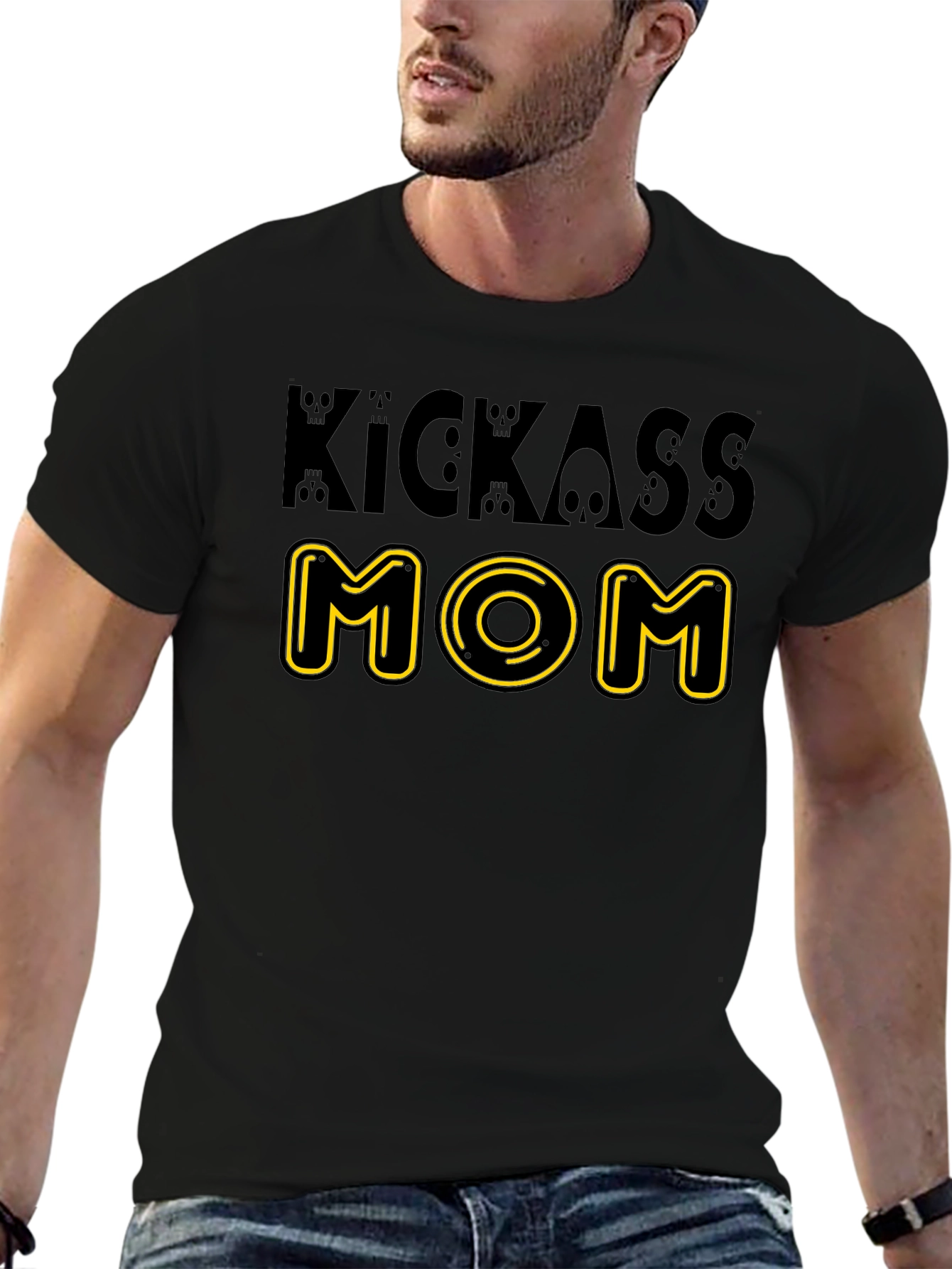 Camiseta Negra Kickass Mom Diseño Original