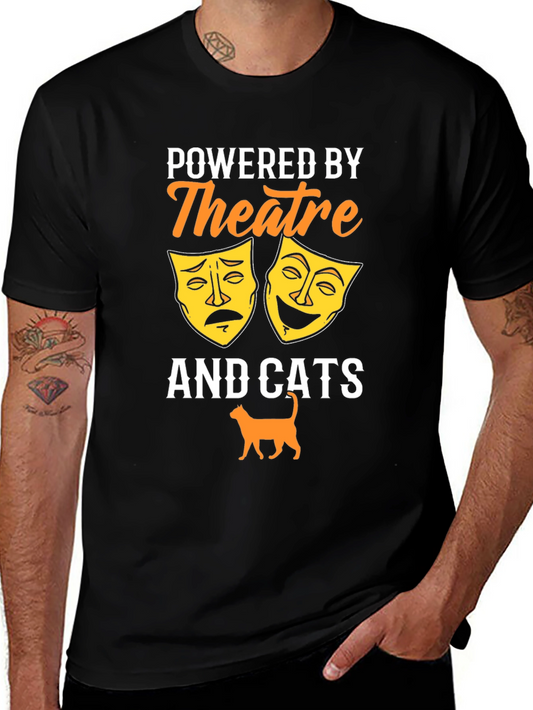 Camiseta Negra Theatre and Cats