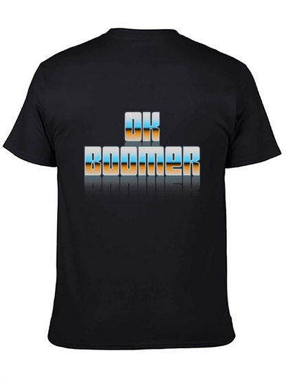 Camiseta Negra OK Boomer Retro Divertida