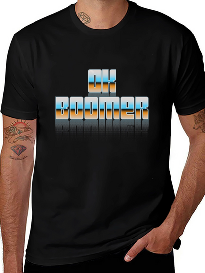 Camiseta Negra OK Boomer Retro Divertida