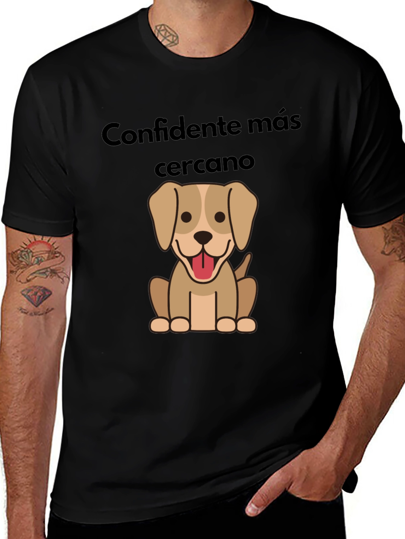 Camiseta Negra Confidente más cercano