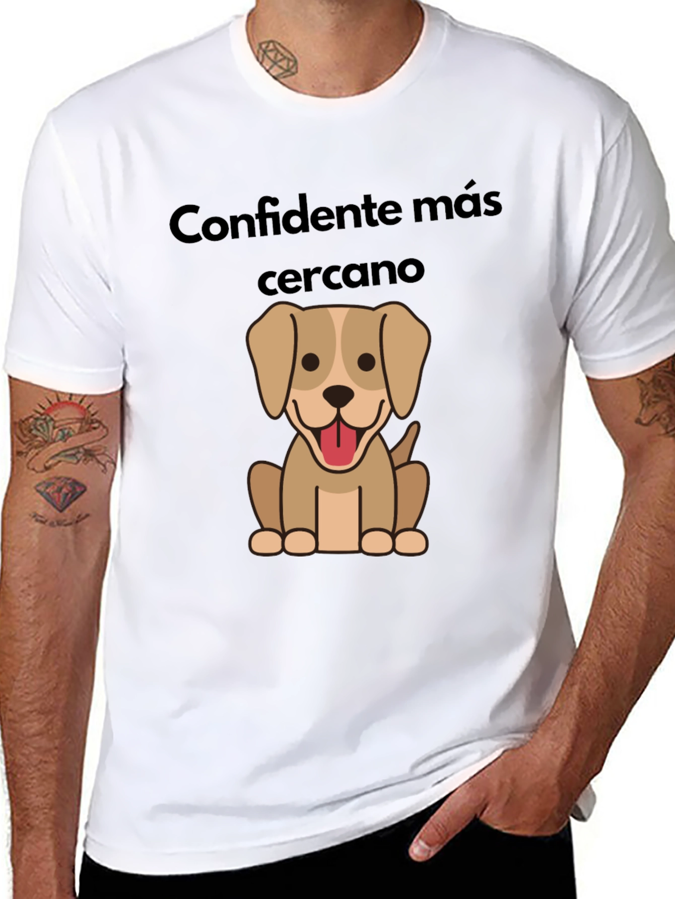 Camiseta Negra Confidente más cercano