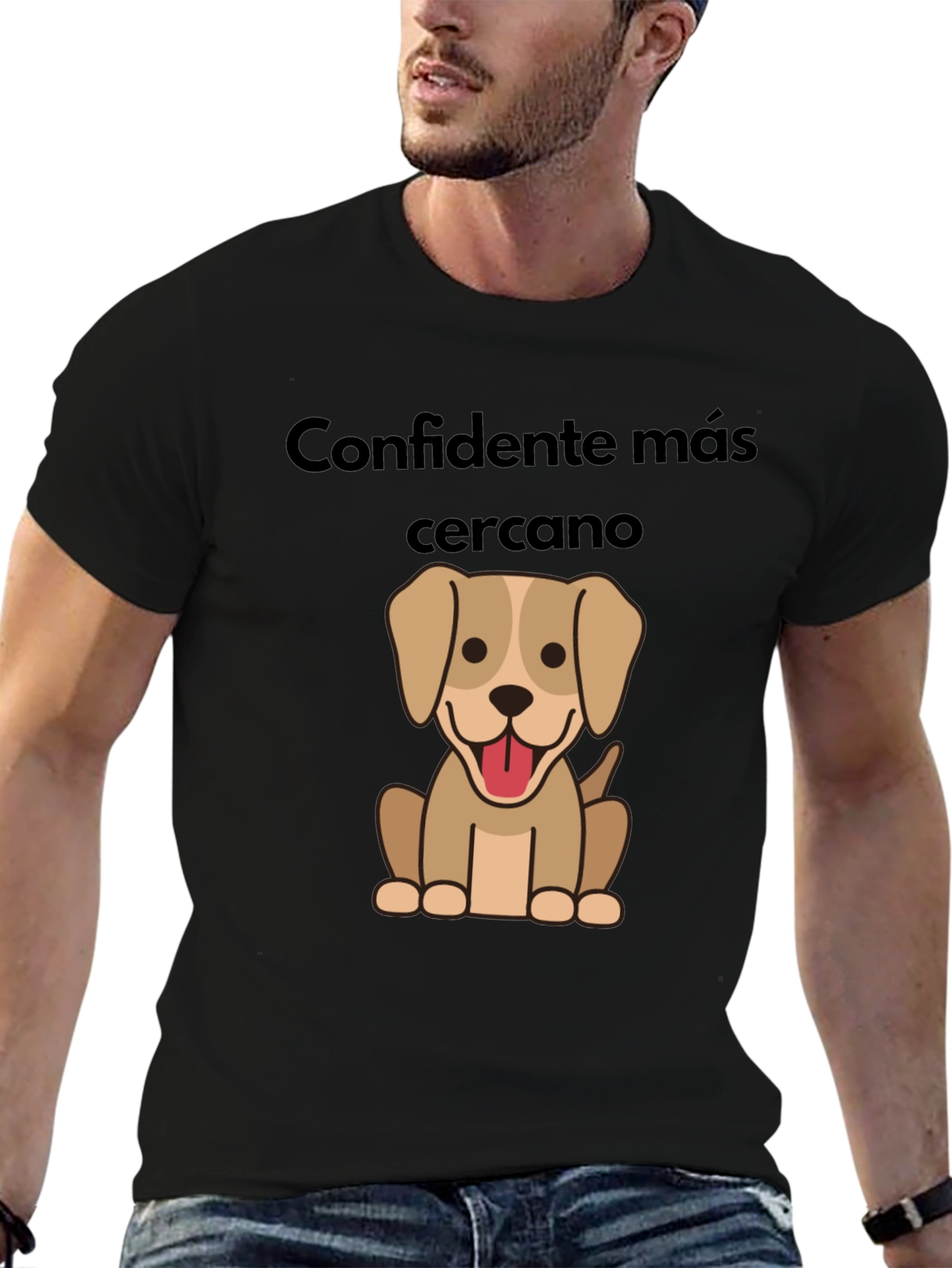 Camiseta Negra Confidente más cercano