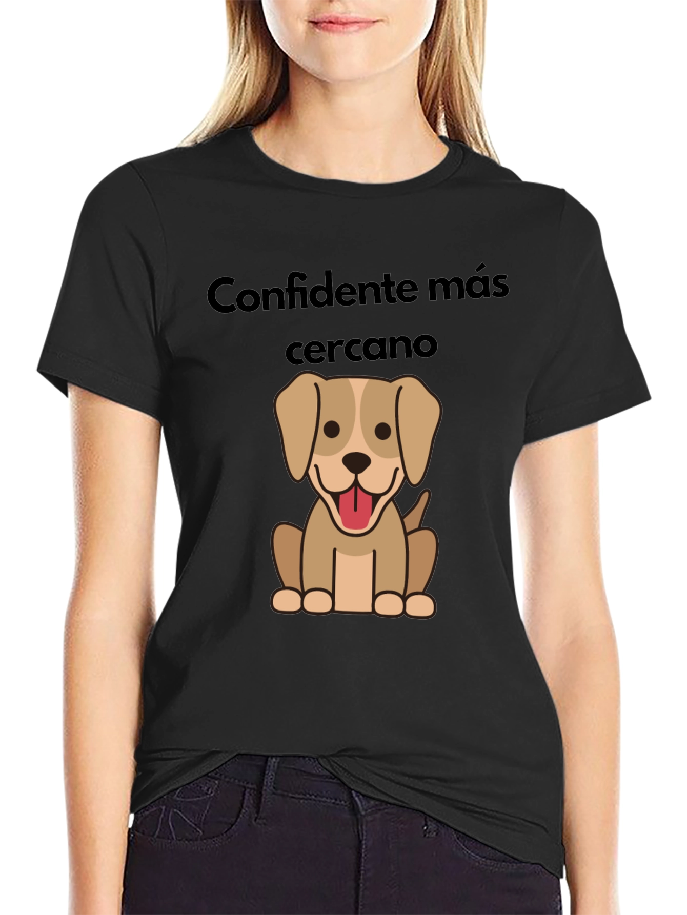 Camiseta Negra Confidente más cercano