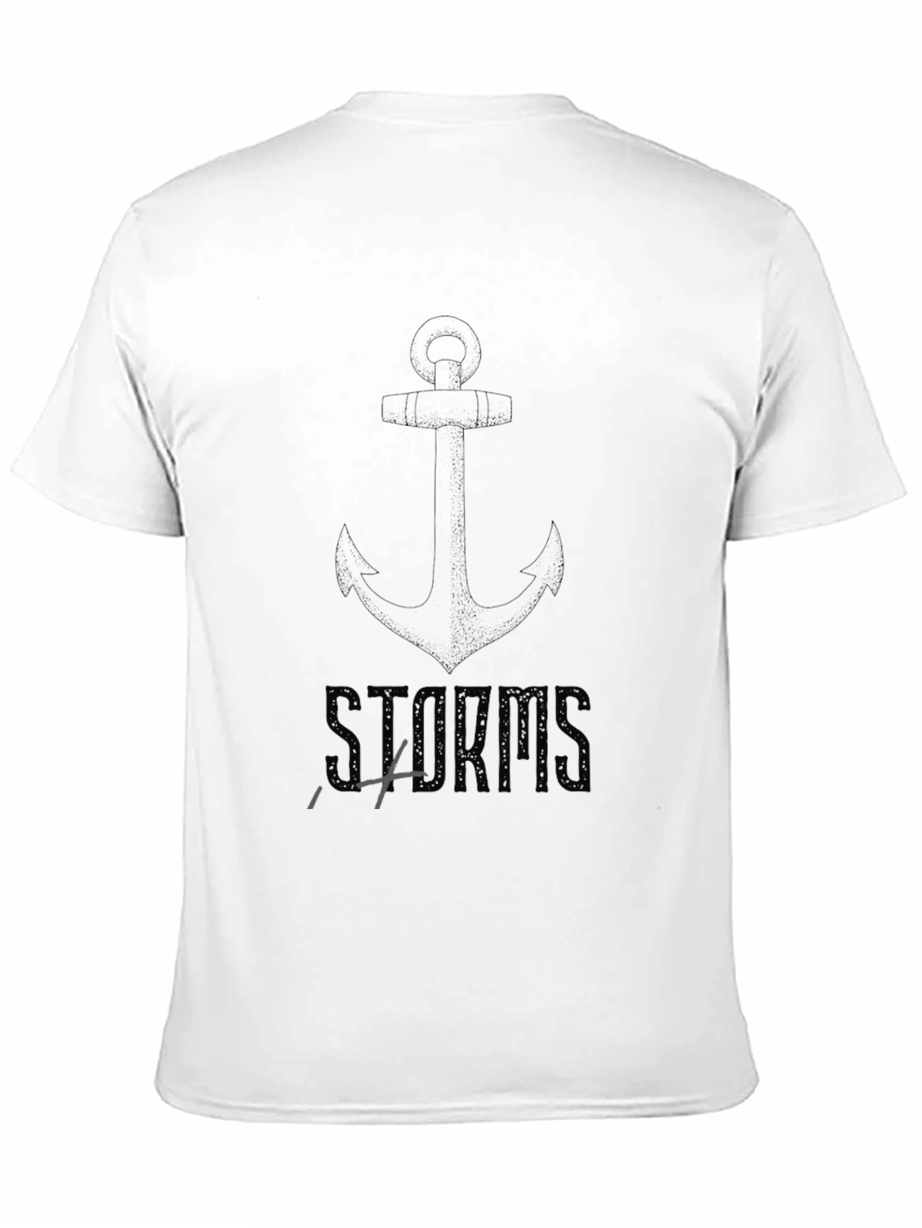 Camiseta Negra Ancla & Tormentas Casual