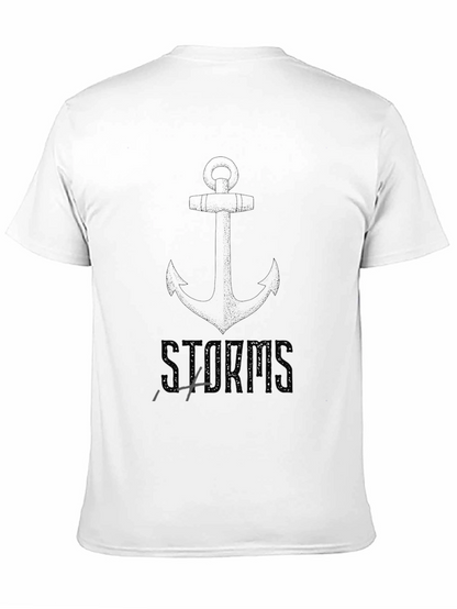 Camiseta Negra Ancla & Tormentas Casual