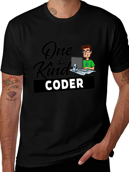 Camiseta Negra One of a Kind CODER para Programadores