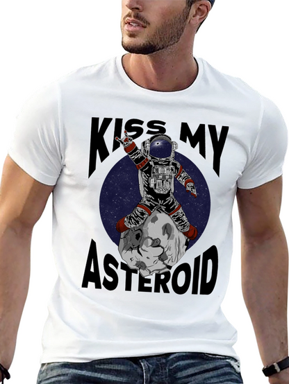 Camiseta Negra con Estampado Astronauta Rockero