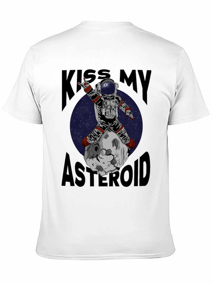 Camiseta Negra con Estampado Astronauta Rockero