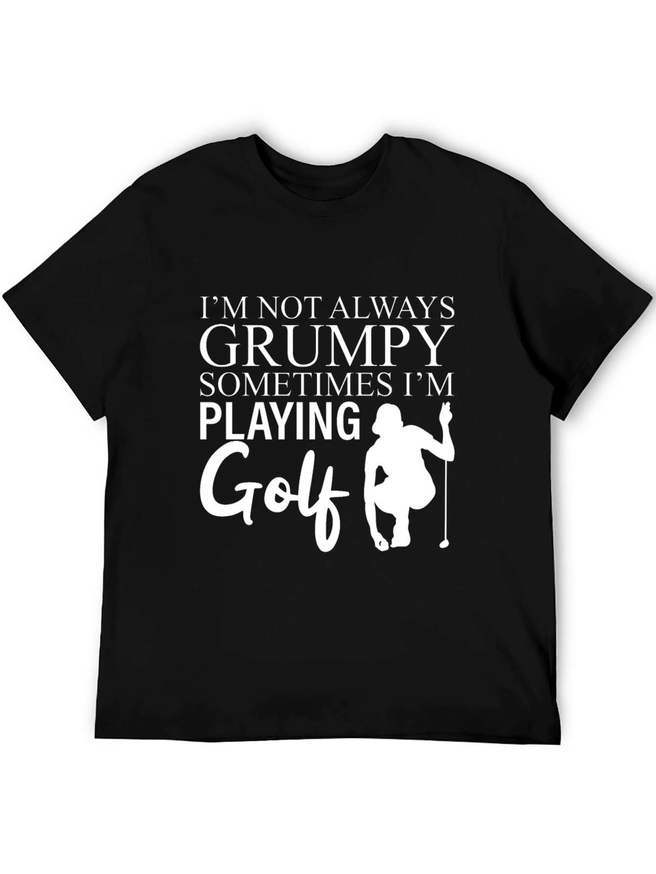 Camiseta Negra Grumpy Golf - Para Amantes del Golf