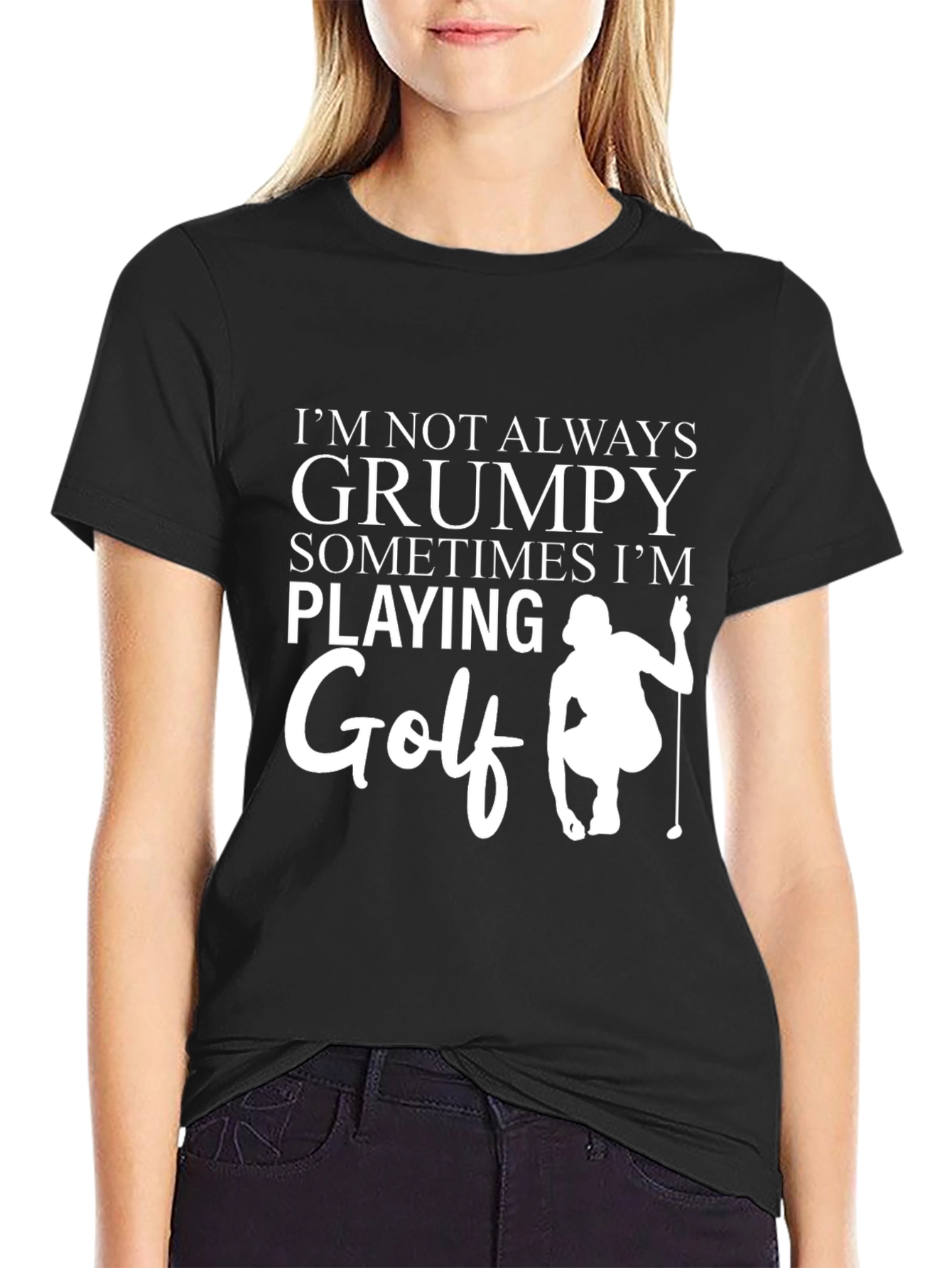 Camiseta Negra Grumpy Golf - Para Amantes del Golf