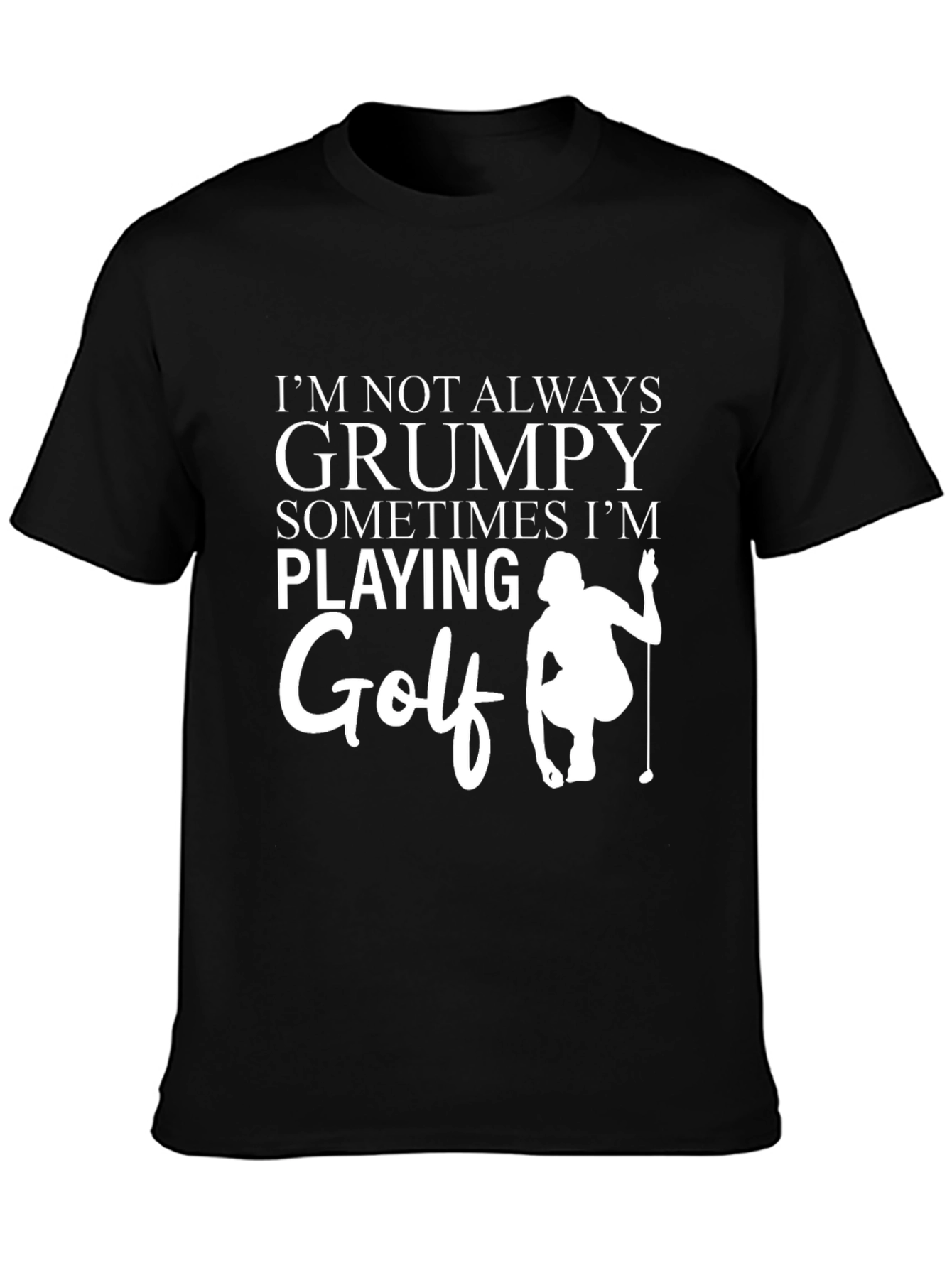 Camiseta Negra Grumpy Golf - Para Amantes del Golf