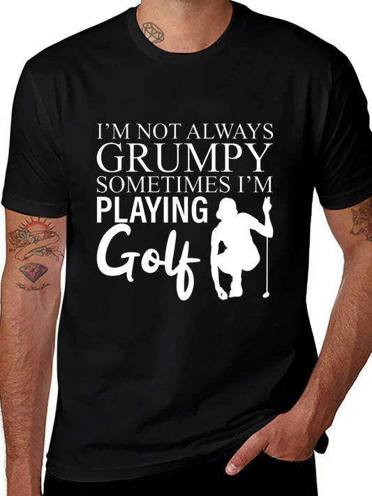 Camiseta Negra Grumpy Golf - Para Amantes del Golf