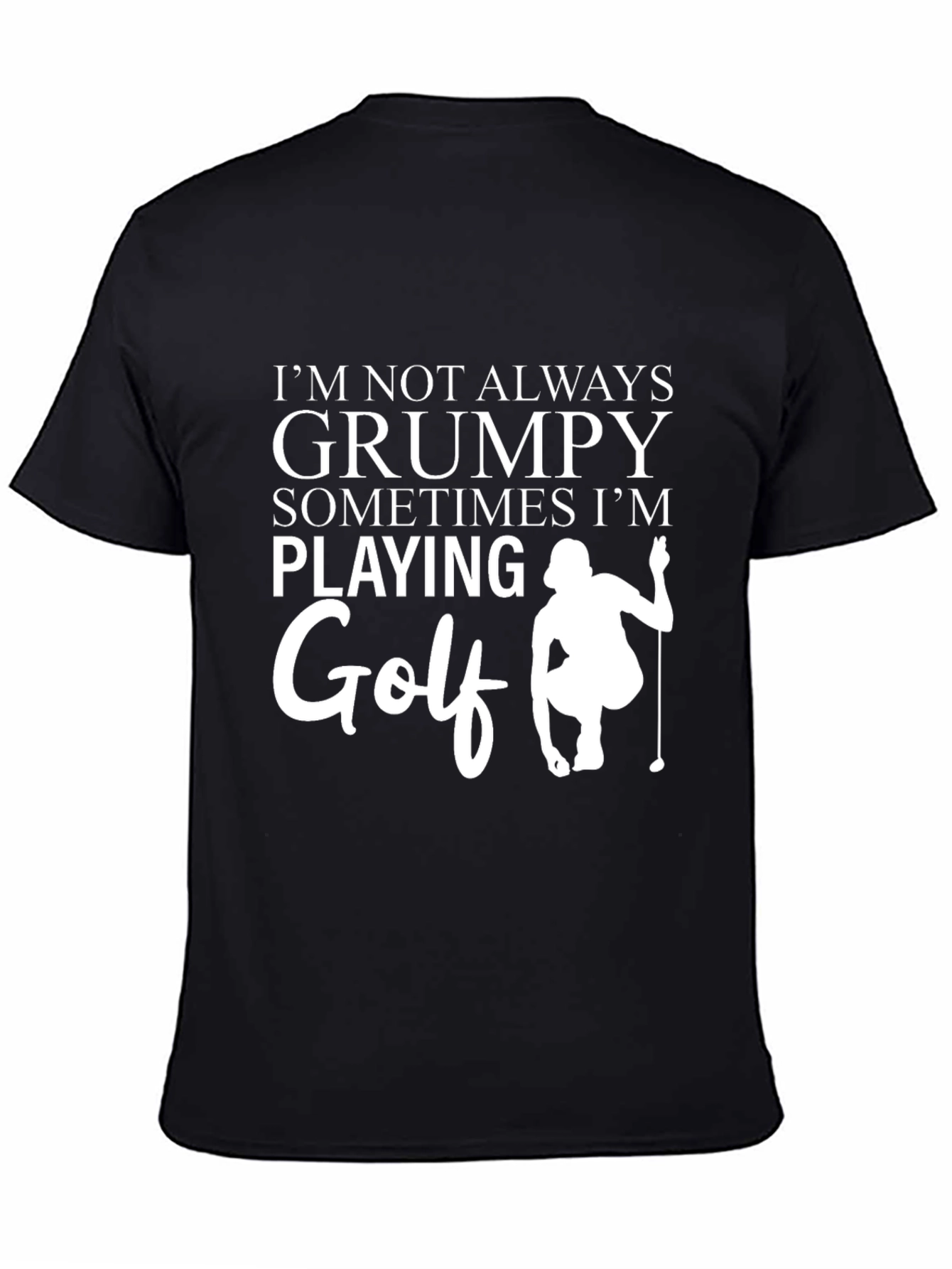 Camiseta Negra Grumpy Golf - Para Amantes del Golf