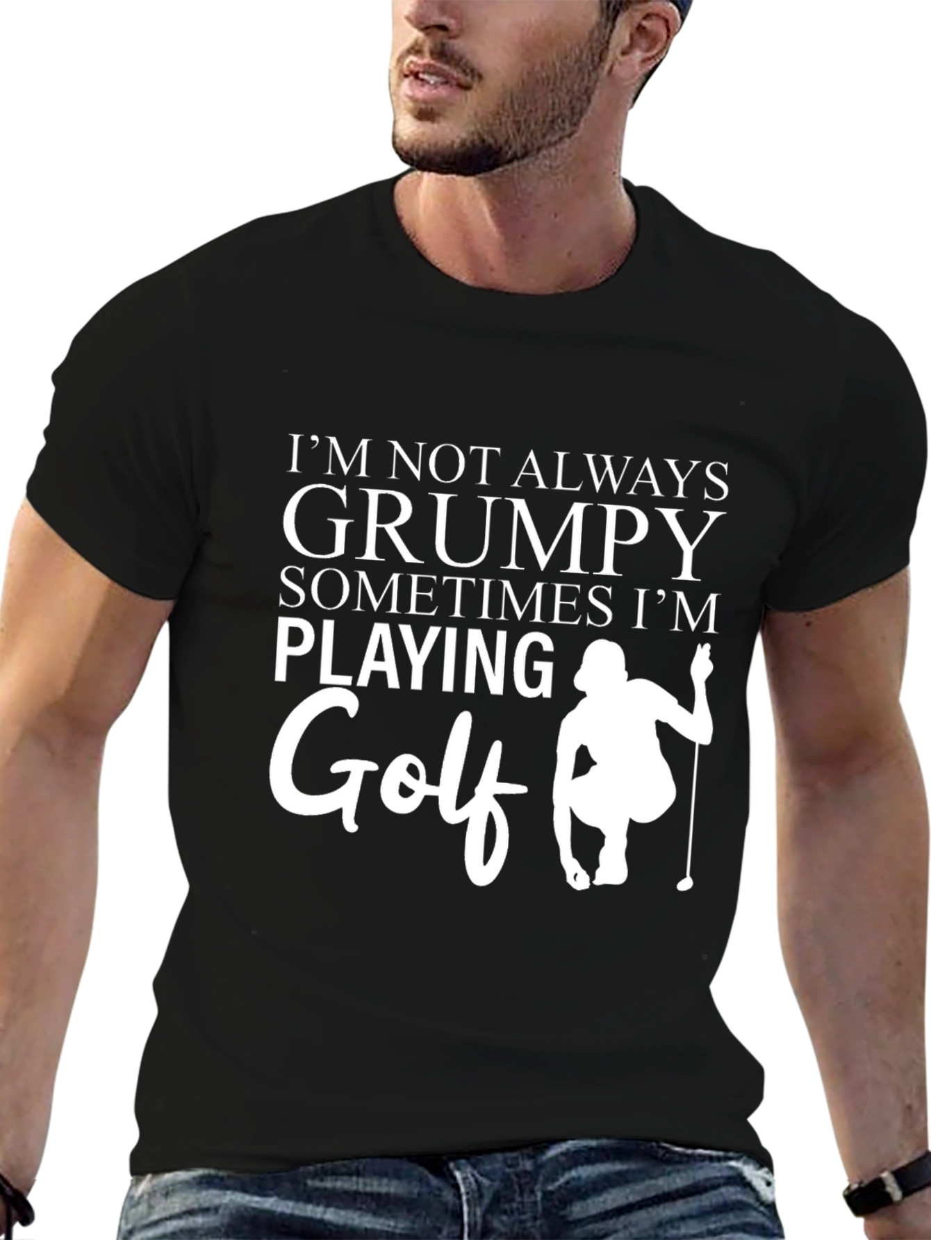Camiseta Negra Grumpy Golf - Para Amantes del Golf