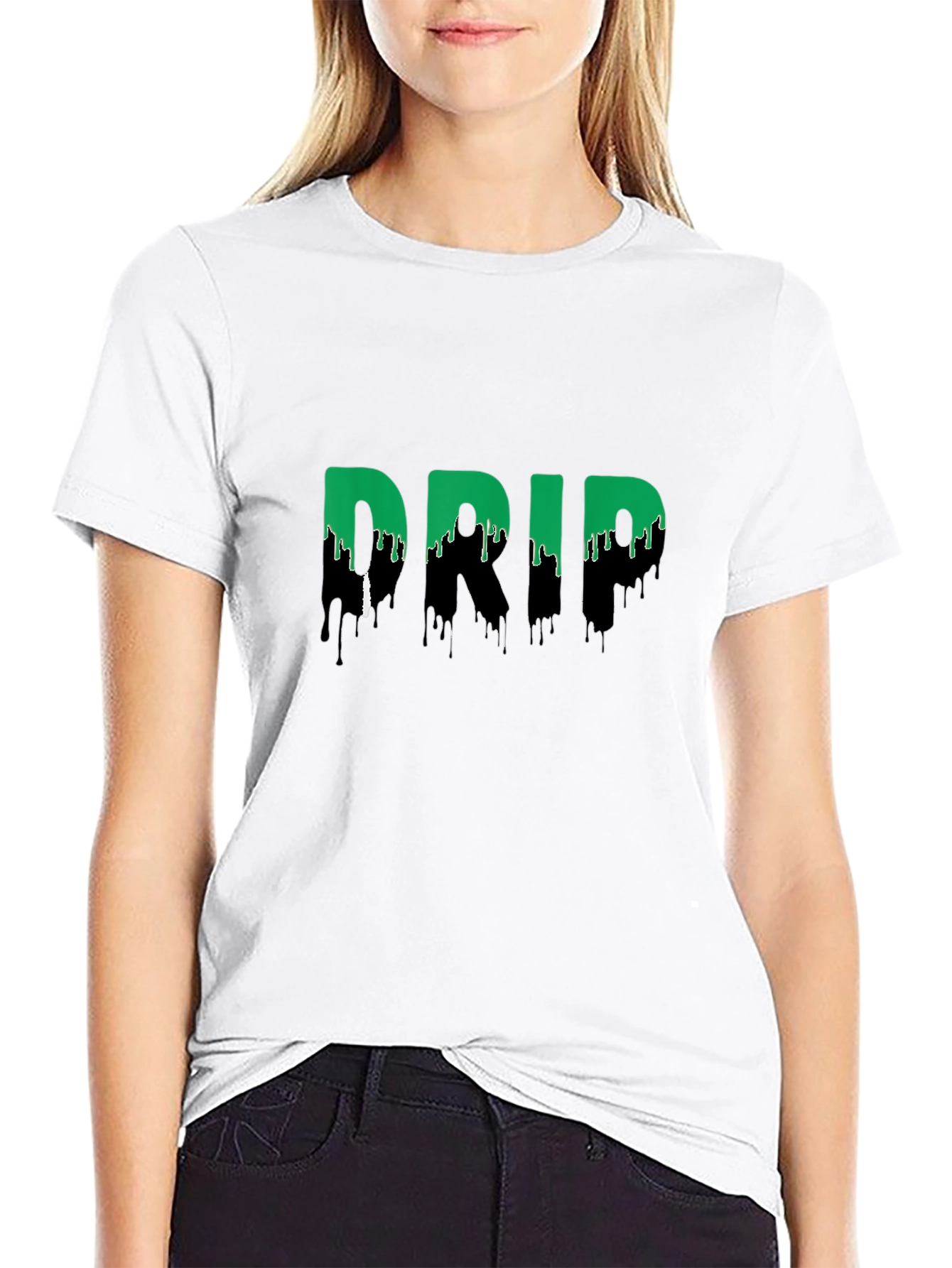 Camiseta Negra Drip: Estilo Urbano y Moderno