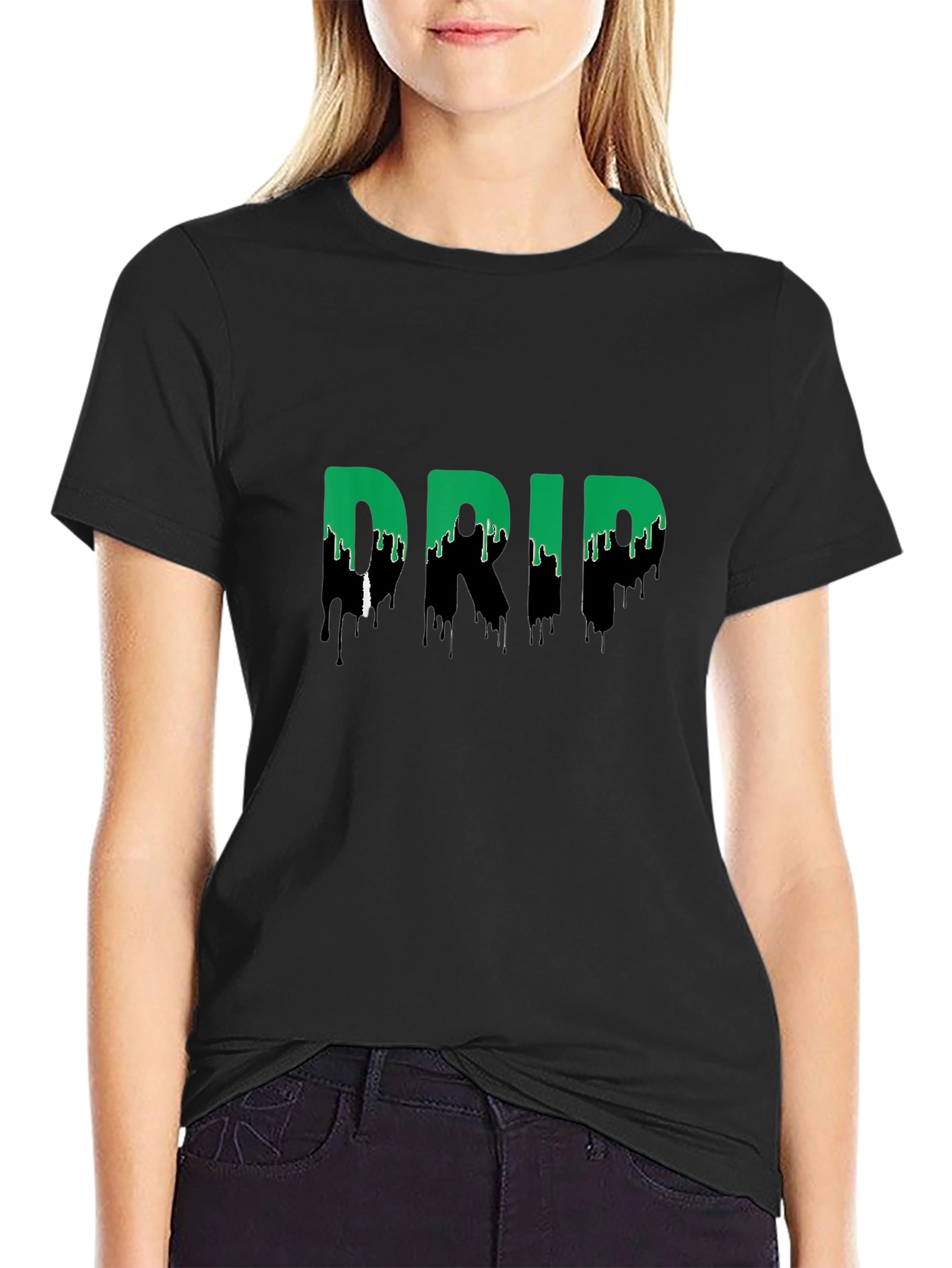 Camiseta Negra Drip: Estilo Urbano y Moderno