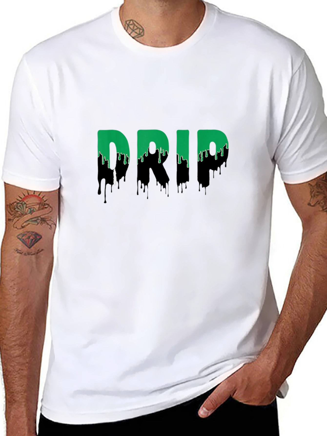 Camiseta Negra Drip: Estilo Urbano y Moderno