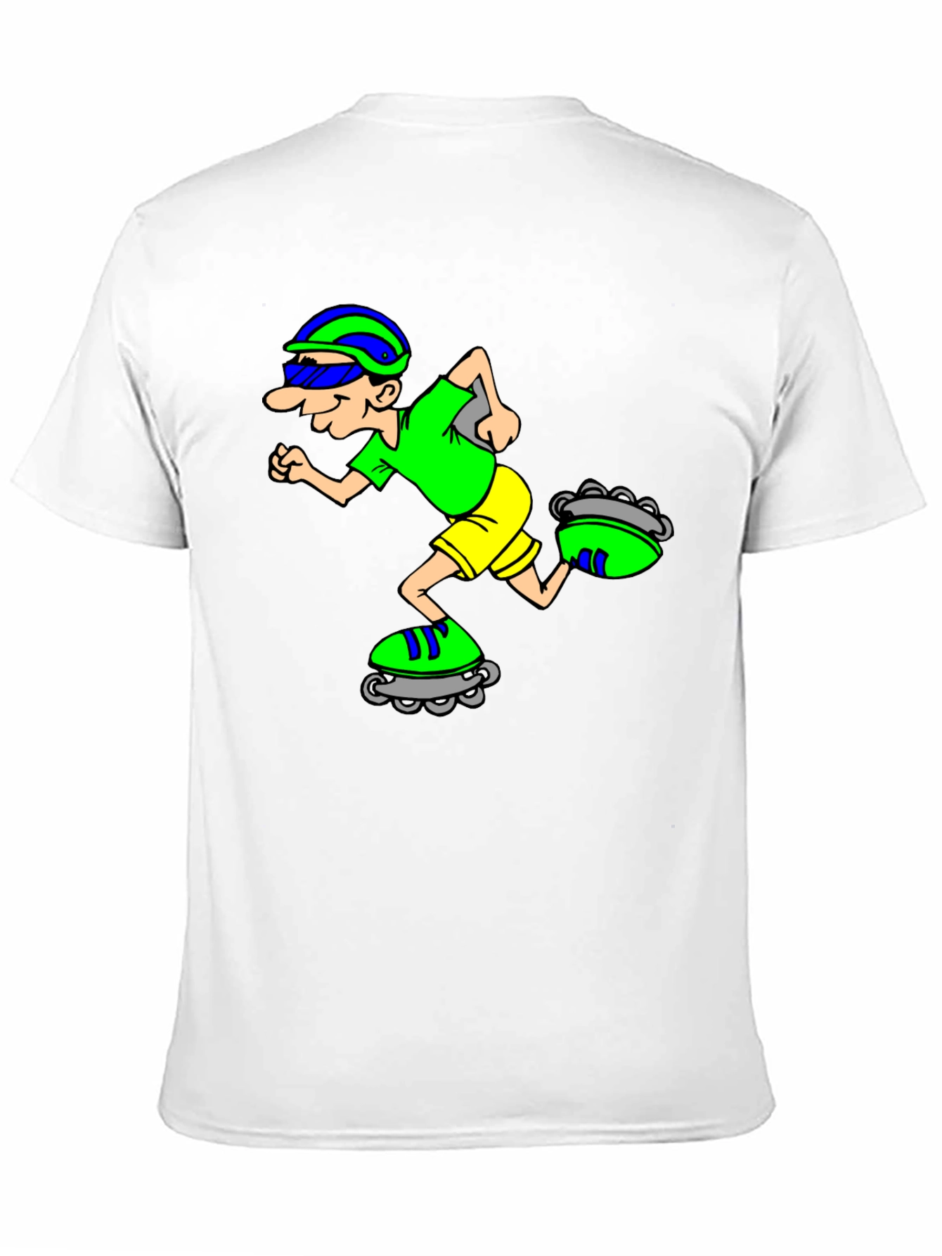 Camiseta Negra con Diseño de Patinador Animado