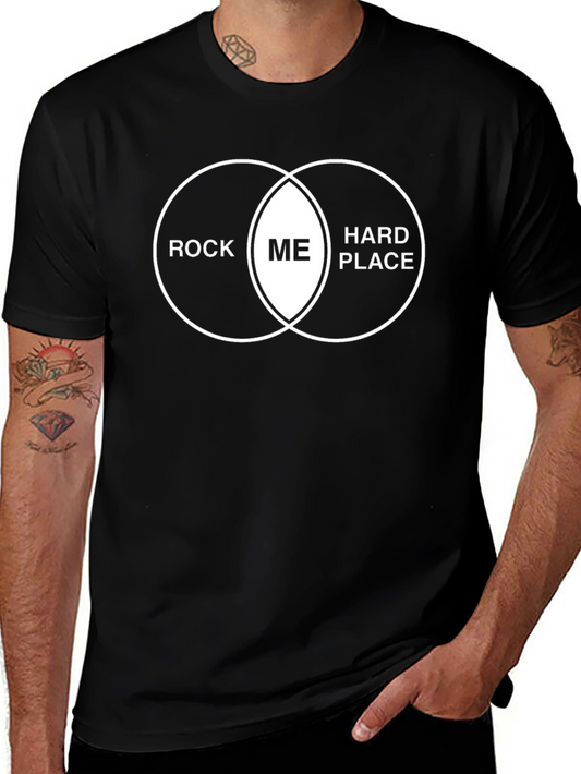 Camiseta Negra con Diagrama Rock Me Hard Place