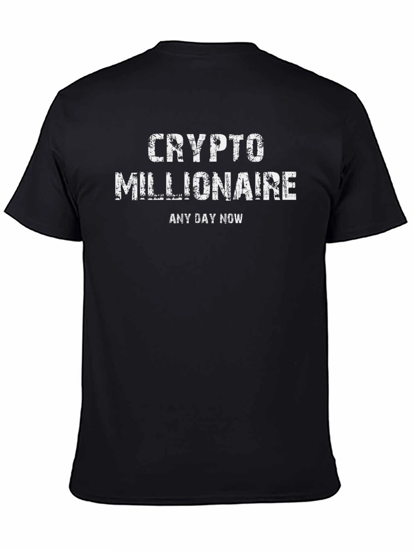 Camiseta Negra Crypto Millionaire: Humor y Estilo