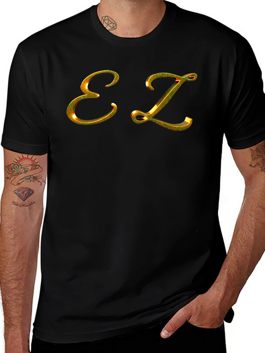 Camiseta Negra EZ Dorada con Estilo