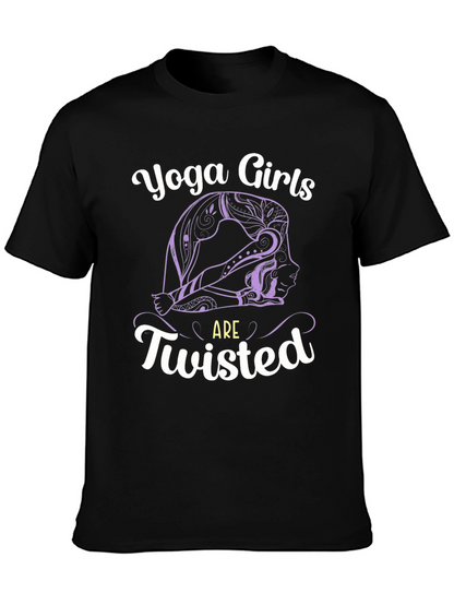 Camiseta Negra Yoga Girls are Twisted