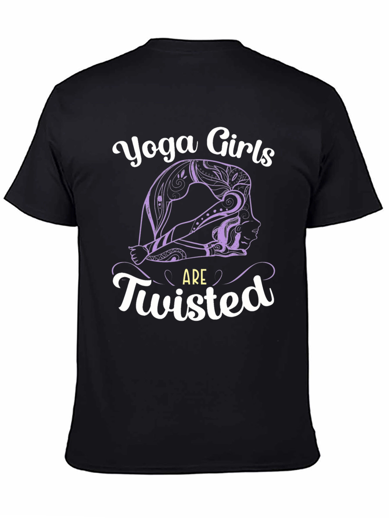 Camiseta Negra Yoga Girls are Twisted