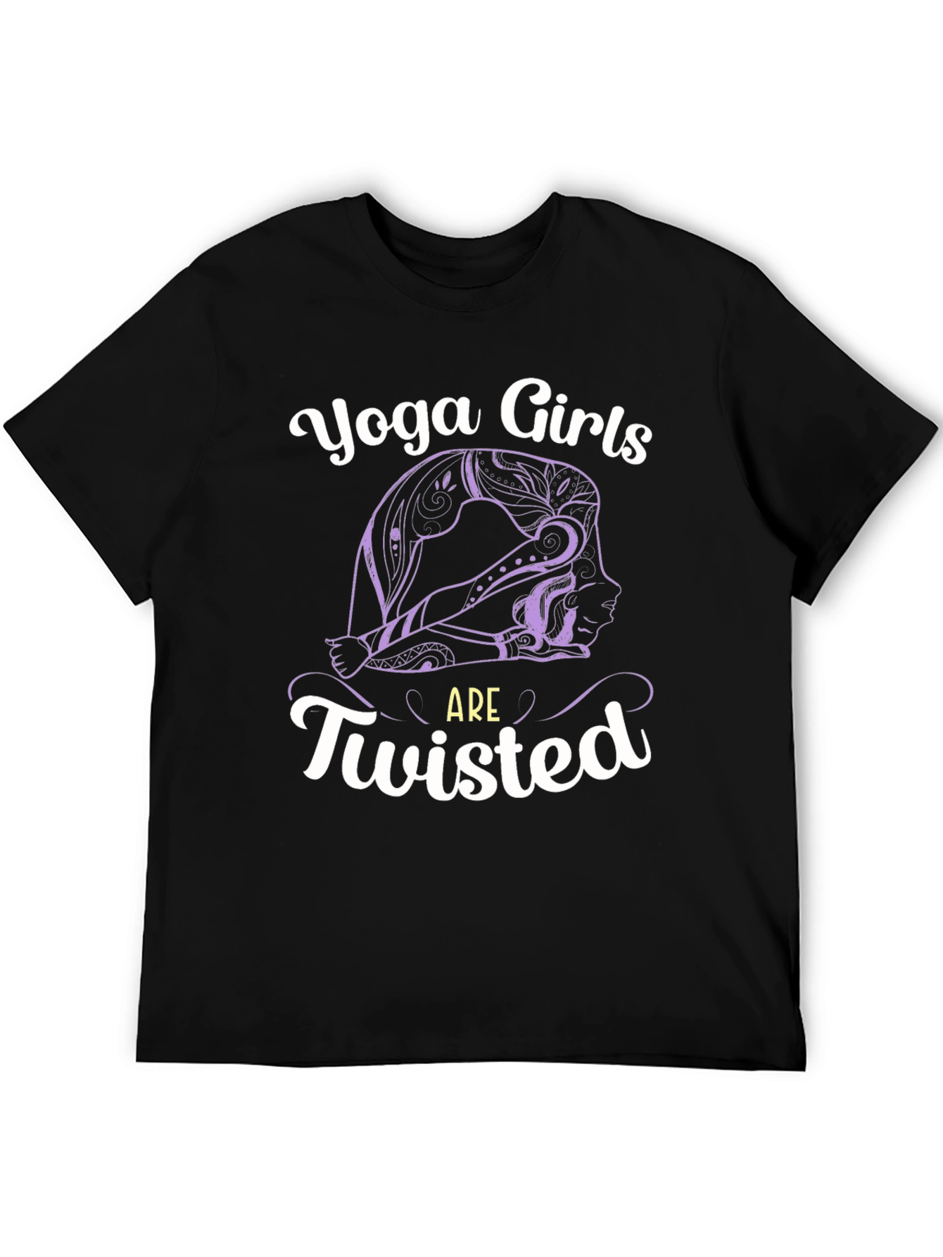 Camiseta Negra Yoga Girls are Twisted