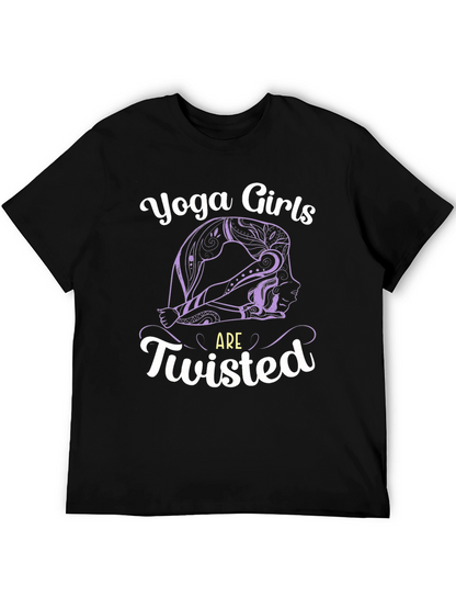 Camiseta Negra Yoga Girls are Twisted