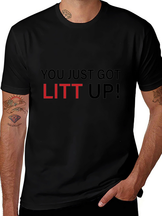 Camiseta Negra con Frase Litt Up!