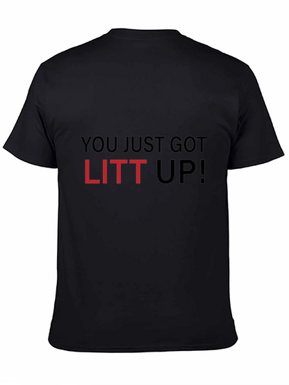 Camiseta Negra con Frase Litt Up!