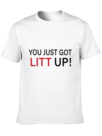 Camiseta Negra con Frase Litt Up!