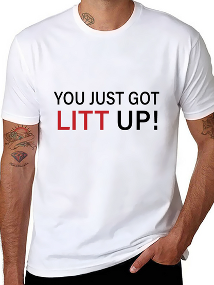 Camiseta Negra con Frase Litt Up!