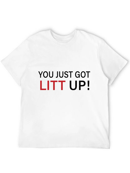 Camiseta Negra con Frase Litt Up!