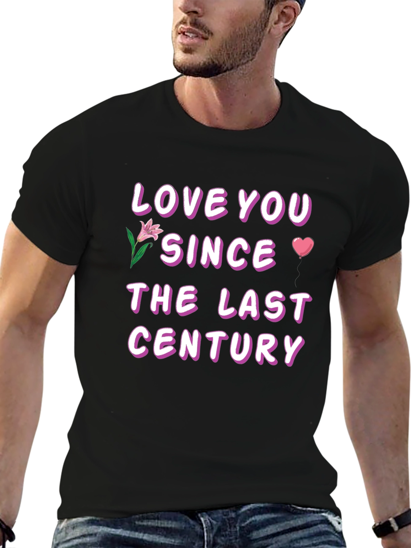 Camiseta Negra Love You Since The Last Century