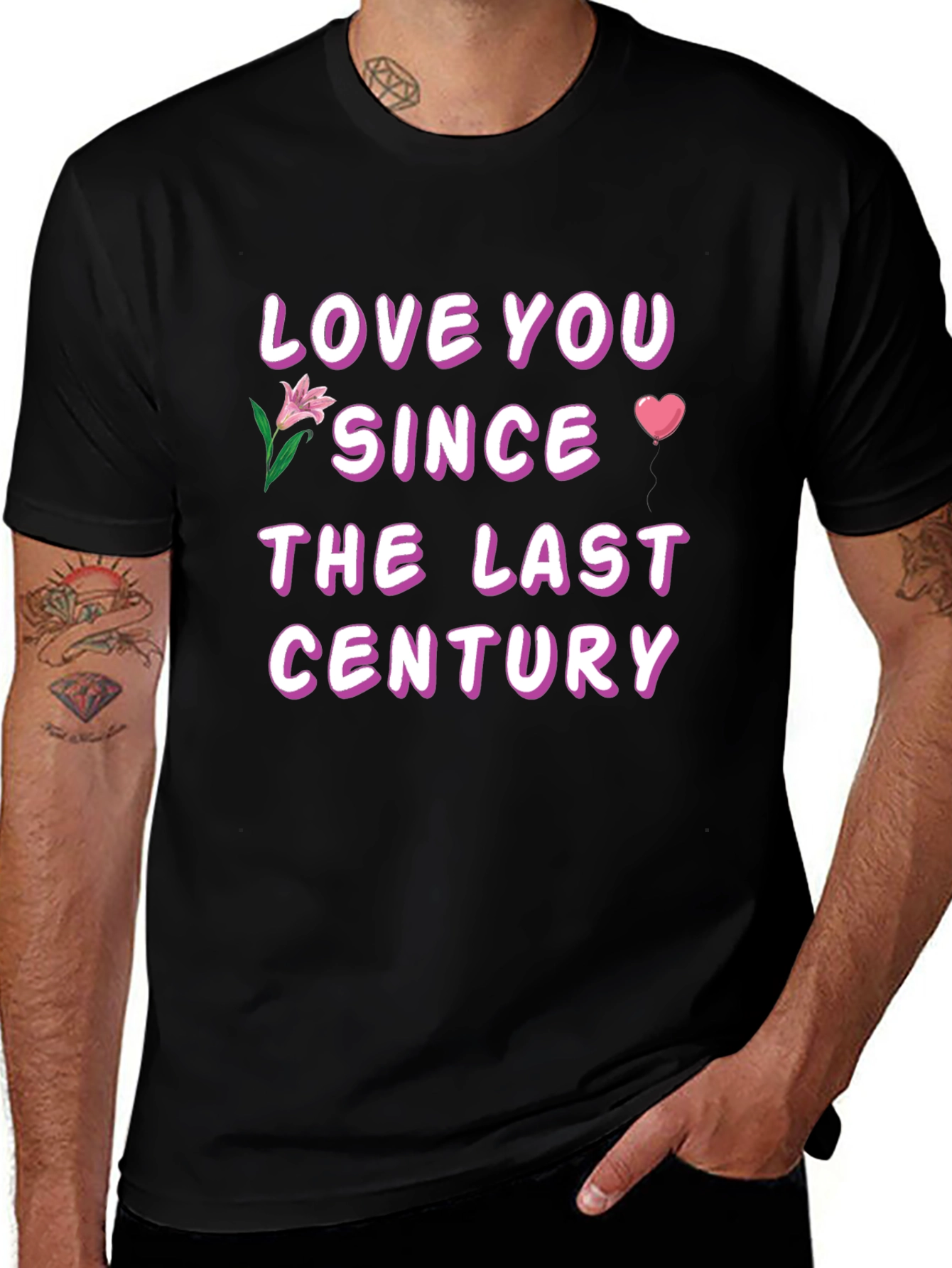Camiseta Negra Love You Since The Last Century