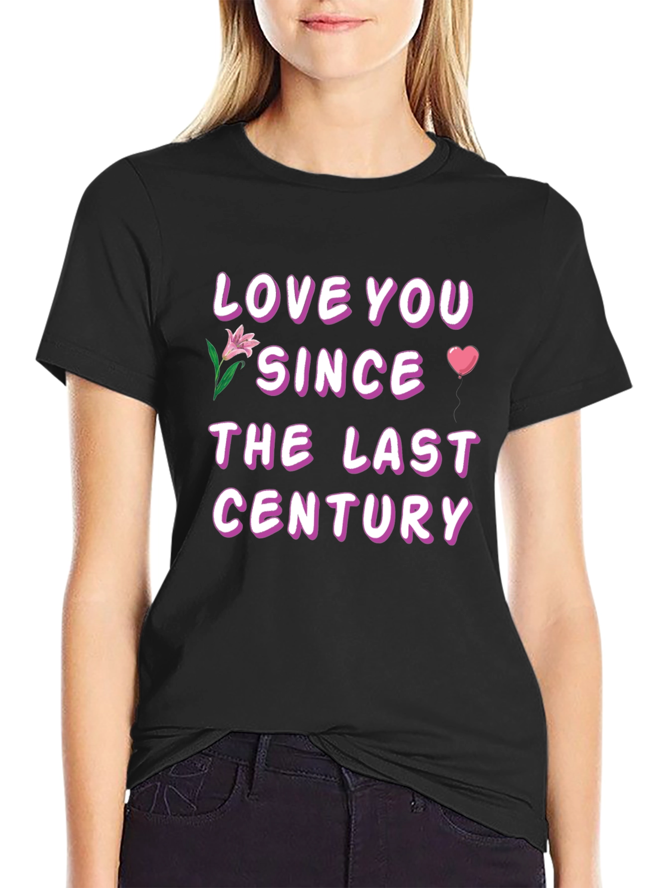 Camiseta Negra Love You Since The Last Century