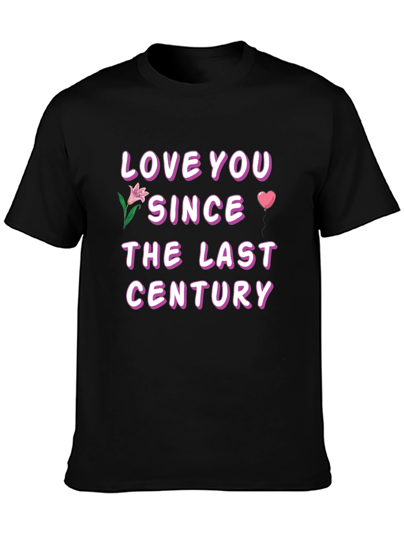 Camiseta Negra Love You Since The Last Century
