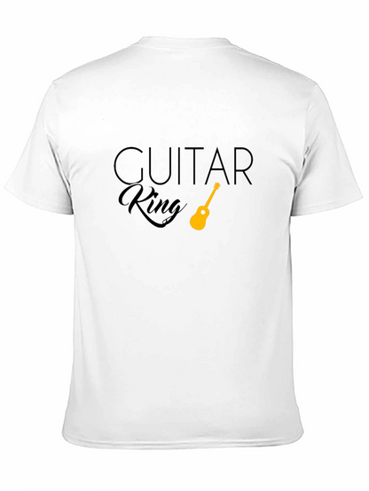Camiseta Negra Guitar King para Amantes de la Música