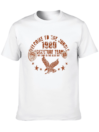 Camiseta Negra Welcome to the Jungle Estilo Retro