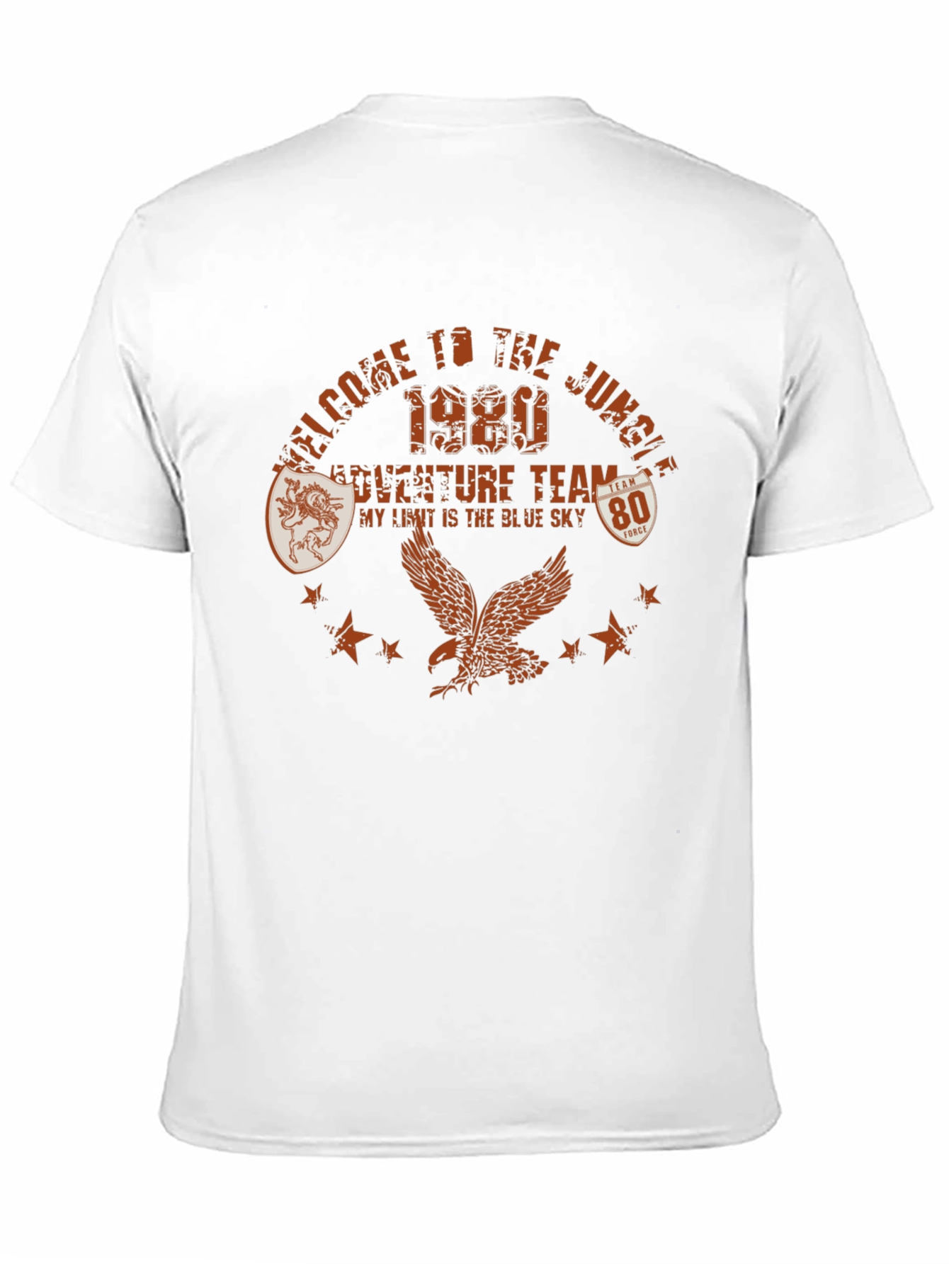 Camiseta Negra Welcome to the Jungle Estilo Retro