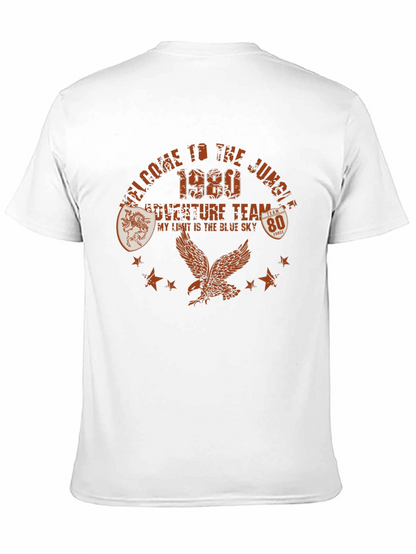 Camiseta Negra Welcome to the Jungle Estilo Retro