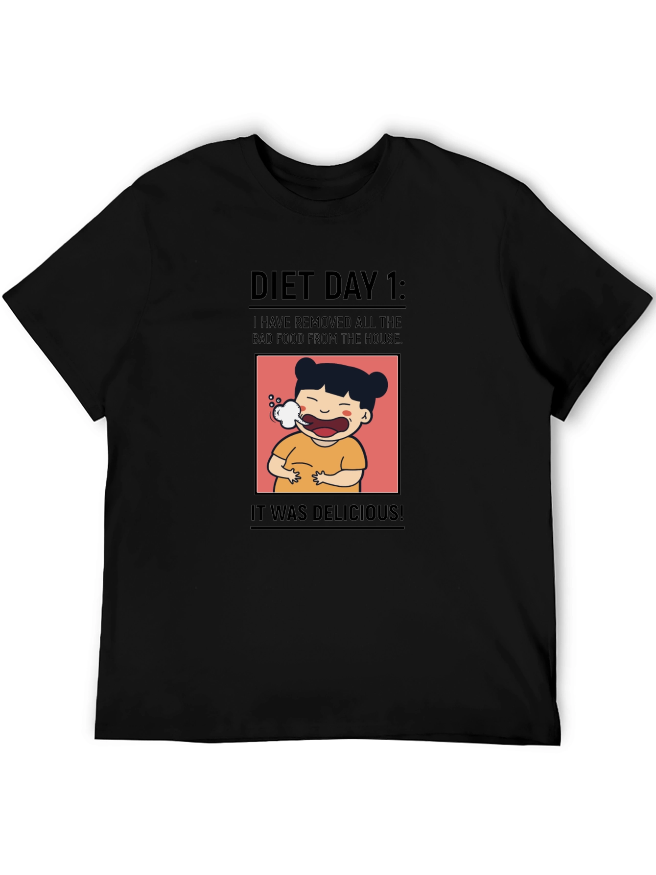 Camiseta Negra Día 1 de Dieta