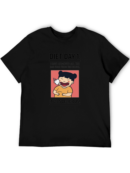 Camiseta Negra Día 1 de Dieta