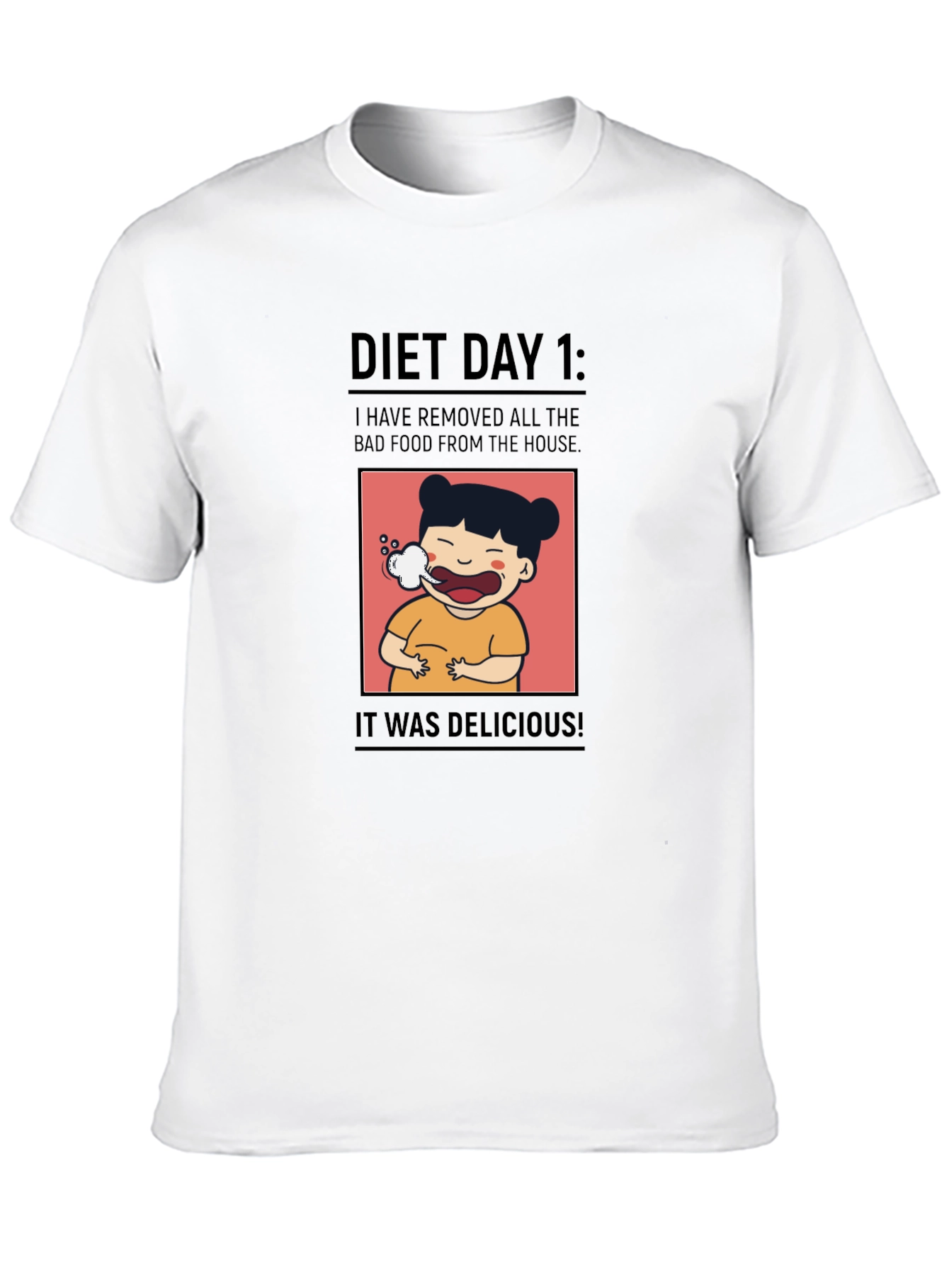 Camiseta Negra Día 1 de Dieta