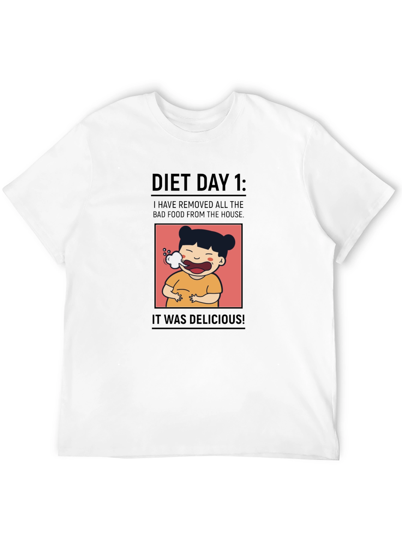 Camiseta Negra Día 1 de Dieta