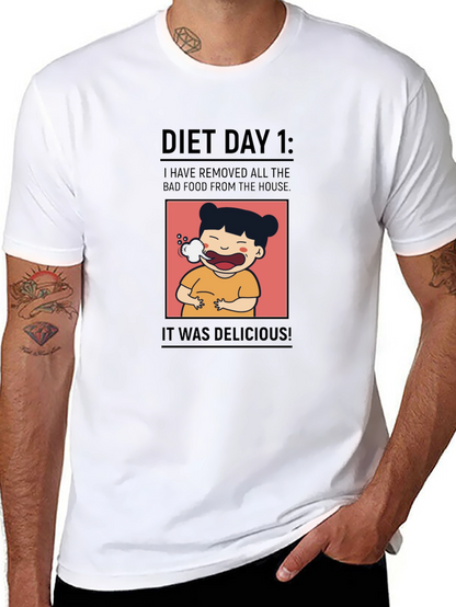 Camiseta Negra Día 1 de Dieta