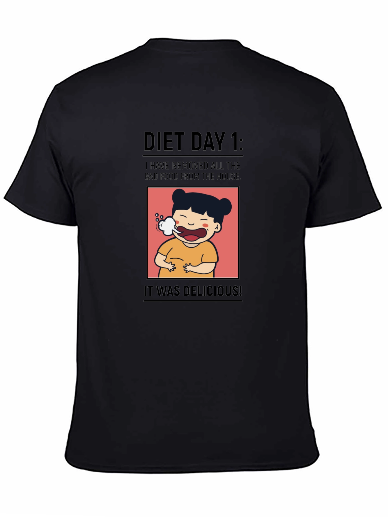 Camiseta Negra Día 1 de Dieta